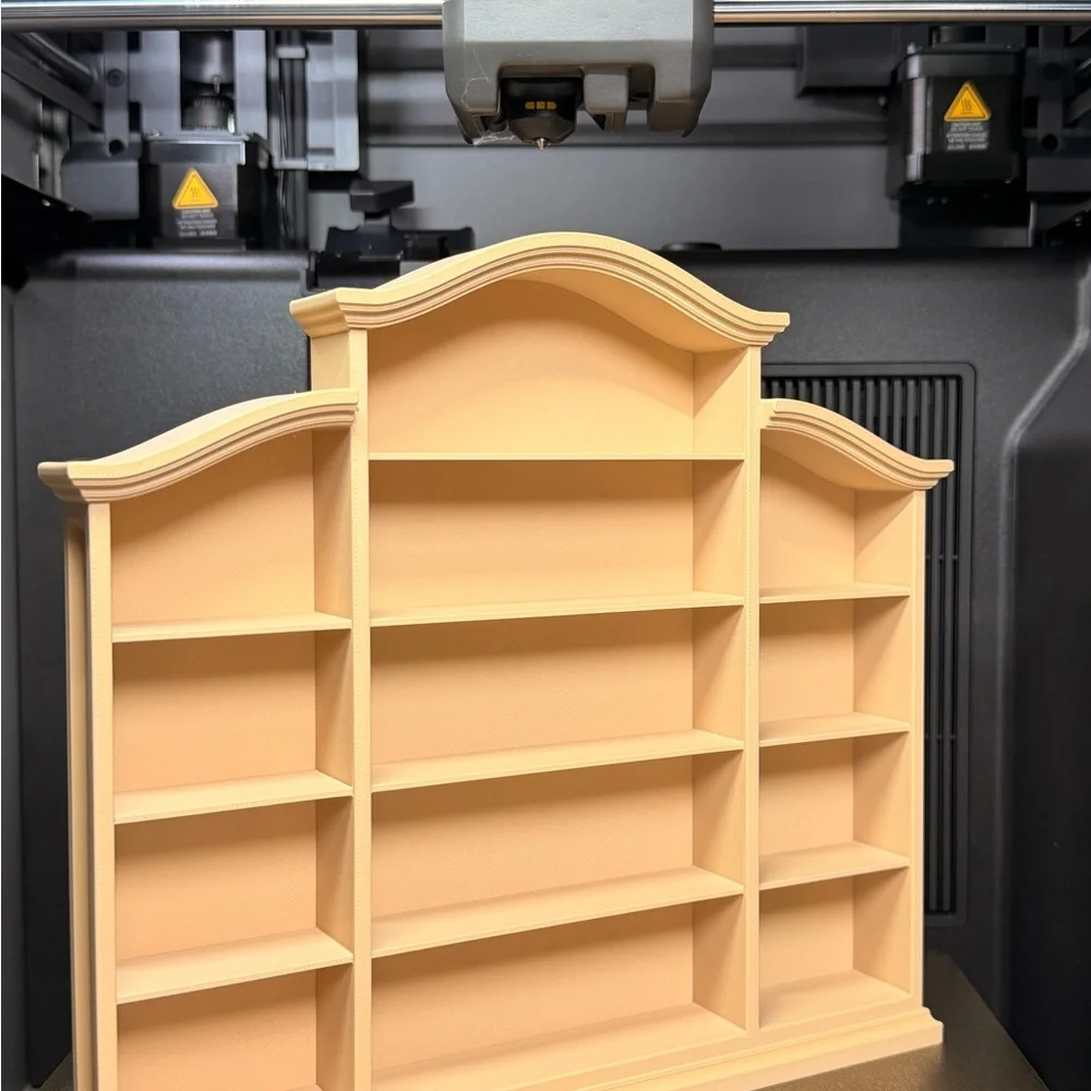 Elegant Tan Wall Display Shelf